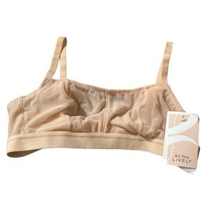 All You Lively Women's Size M Eco Straight Up Bralette Bra Toasted Almond
